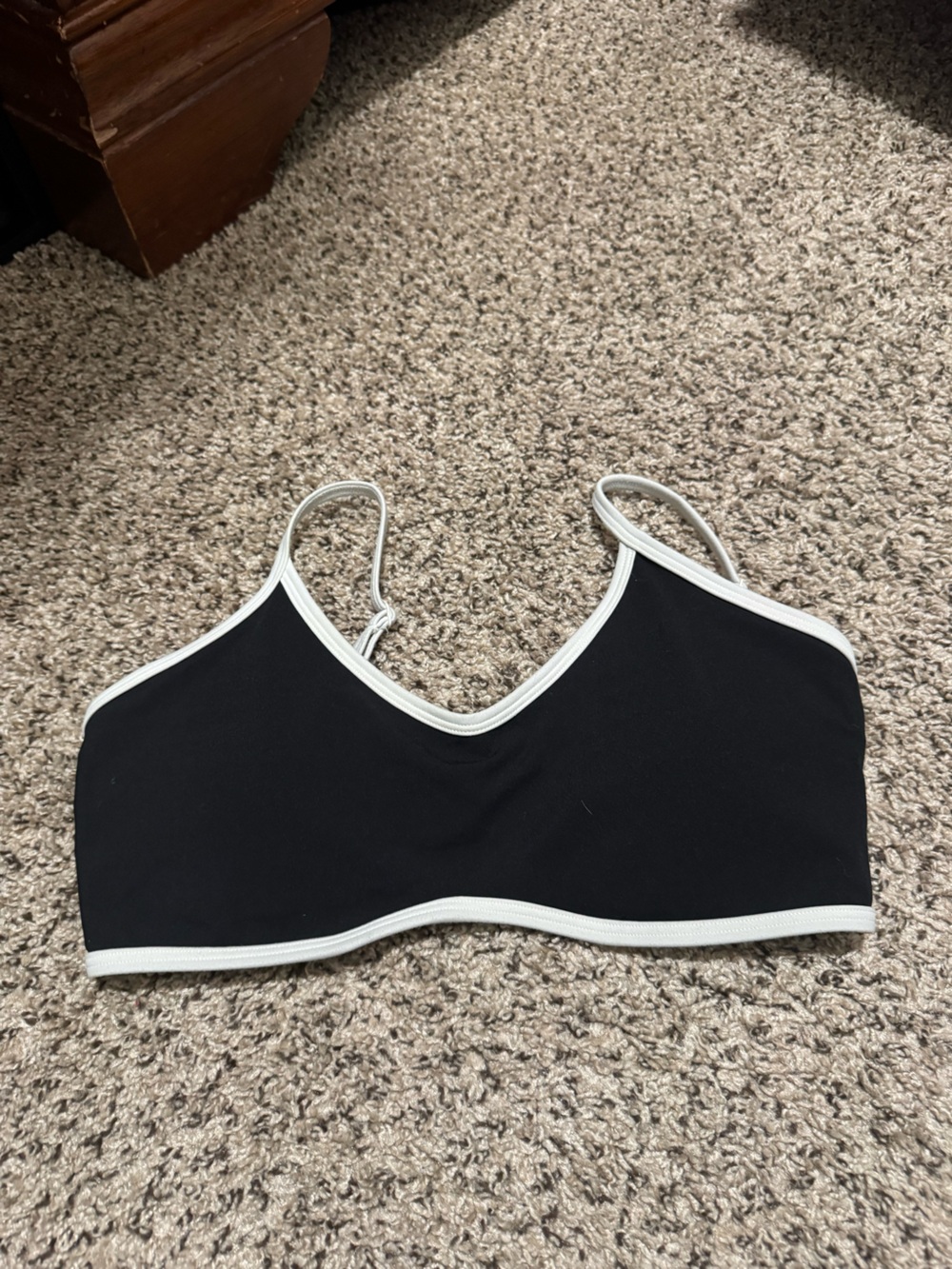 Open back sports bra